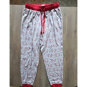 MudPie Holiday Pjs Pajamas Jogger Style Women Size M HoHo Design